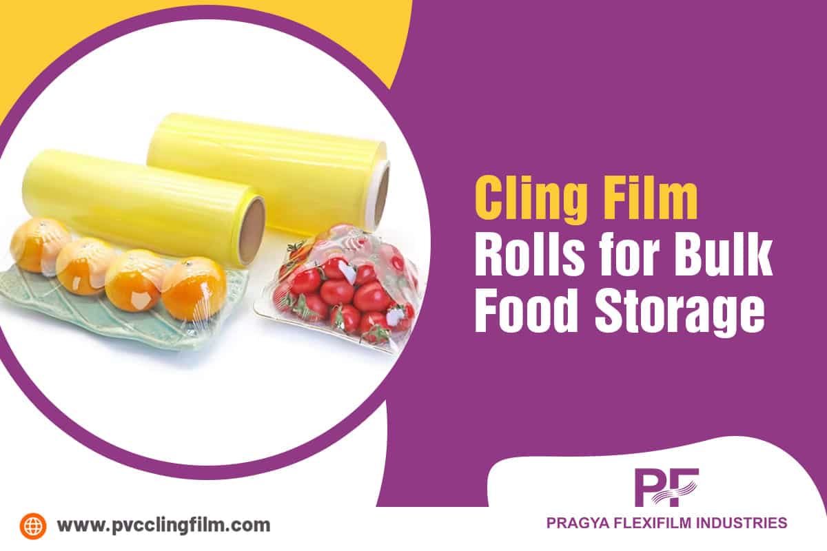 Cling Film Rolls for Bulk Food Storage 