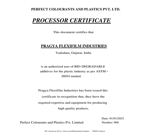 Processor certificate