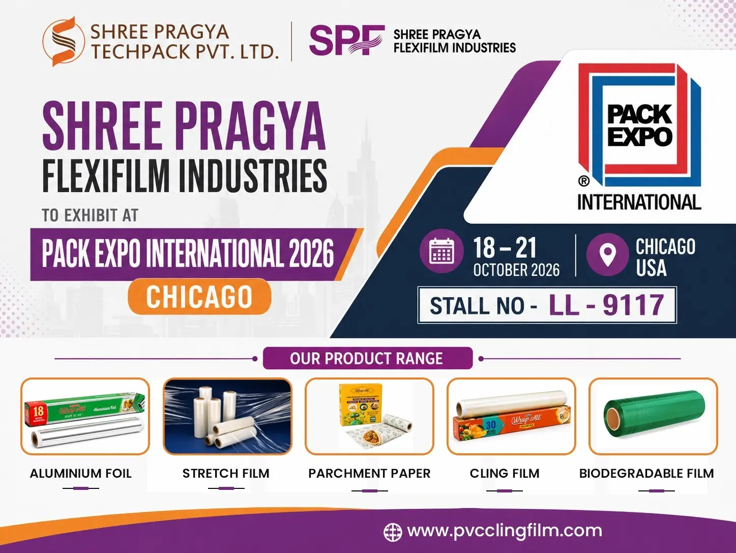 Shree Pragya Flexifilm Industries to Exhibit at PACK EXPO International 2026, Chicago