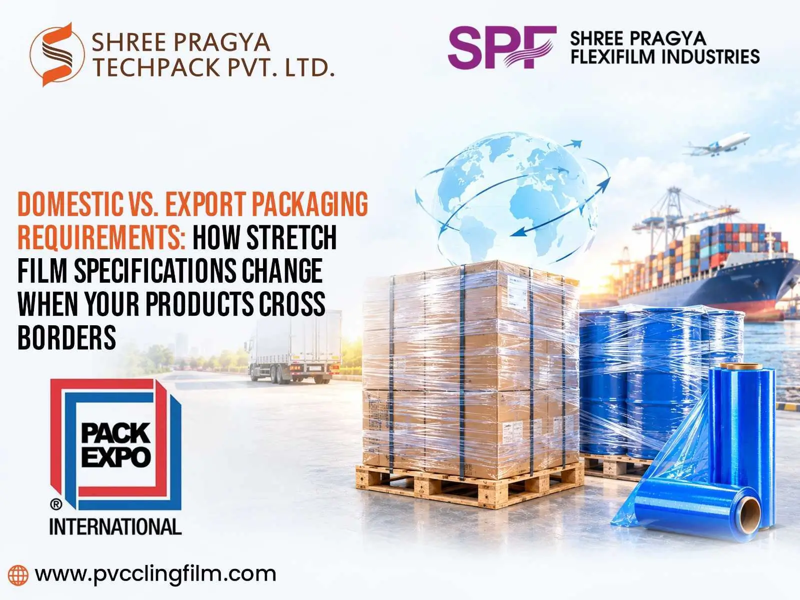Domestic vs. Export Packaging Requirements: How Stretch Film Specifications Change When Your Products Cross Borders